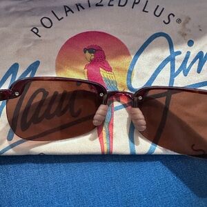 Maui Jim Burgundy Sunglasses with Brown Lenses